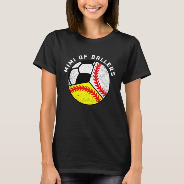Camiseta Mimi De Ballers Baseball Softball Soccer Mimi (Frente)