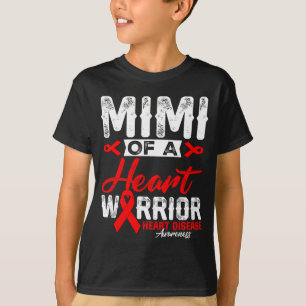 Camiseta Mimi De Um Guerreiro Do Coração Doença Cardíaca Fi