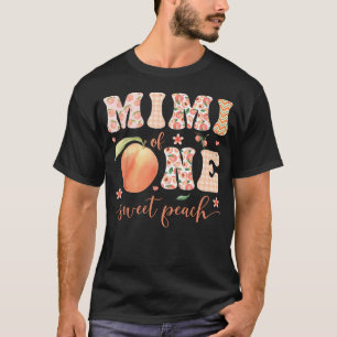 Camiseta Mimi De Uma Doce Pêssego Menina De 1º Aniversário