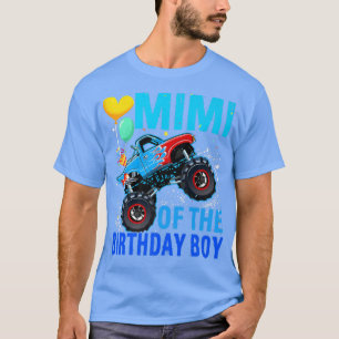 Camiseta Mimi Do Aniversário Garoto Monstro Da Corrida Fami