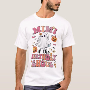 Camiseta Mimi Do Aniversário Ghoul Halloween Boys Gir