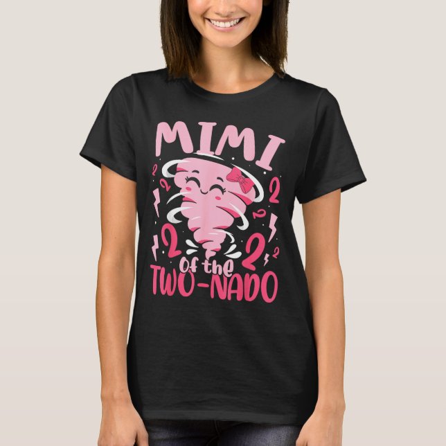 Camiseta Mimi do tornado de dois-nado tema de 2º aniversári (Frente)