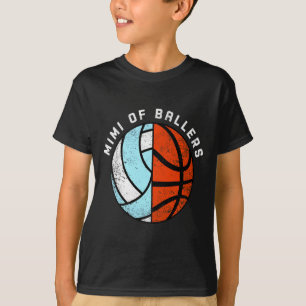 Camiseta Mimi dos jogadores de voleibol engraçado basquete