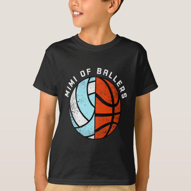 Camiseta Mimi dos jogadores de voleibol engraçado basquete  (Frente)