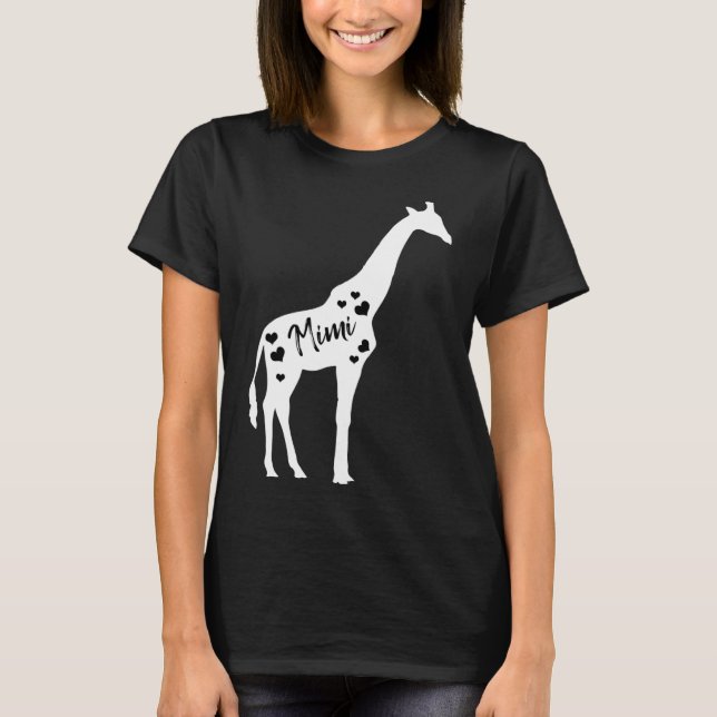 Camiseta Mimi Giraffe Avós Dia Safari Zoo Avô (Frente)