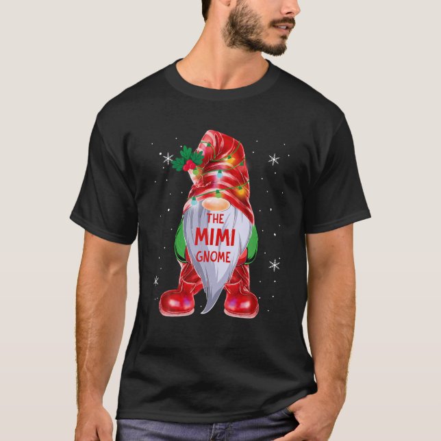 Camiseta Mimi Gnome Family Matching Group Christmas Outfits (Frente)