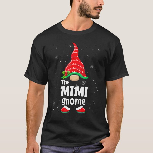 Camiseta Mimi Gnome Matching Family Group Christmas Party P (Frente)