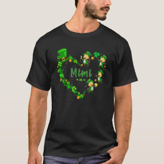 Camiseta Mimi Hearts Leprechaun Shamrock Xadrez Rua de Patr