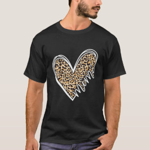 Camiseta Mimi Leopard Heart Avós Para A Mãe De Natal