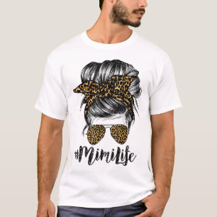 Camiseta Mimi Life Hair Bandana Óculos Leopardo Mira