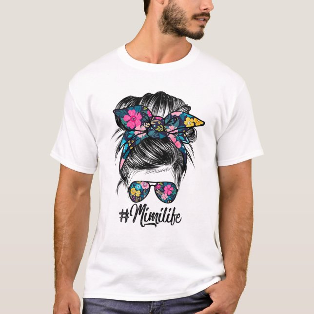 Camiseta Mimi Life Messy Hair Bun (Frente)