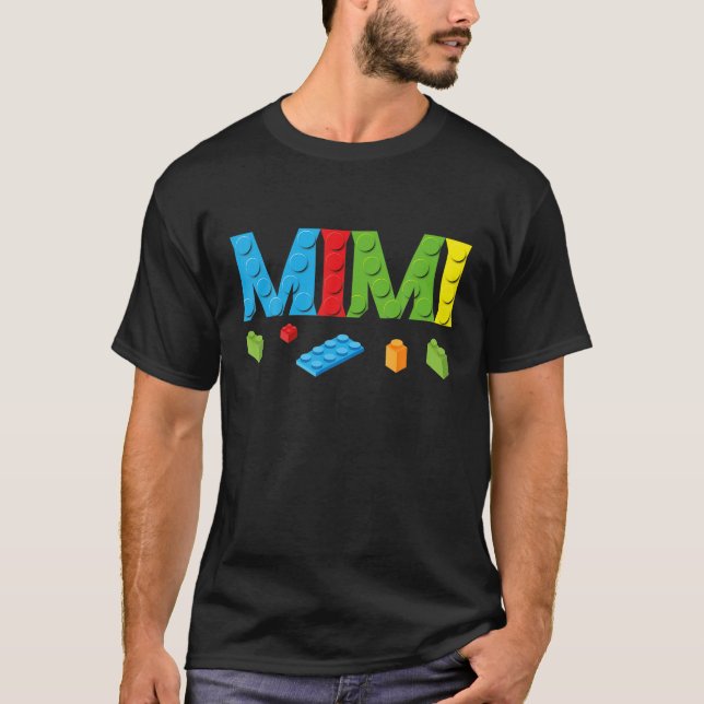 Camiseta Mimi Master Builder Building Bricks Família (Frente)