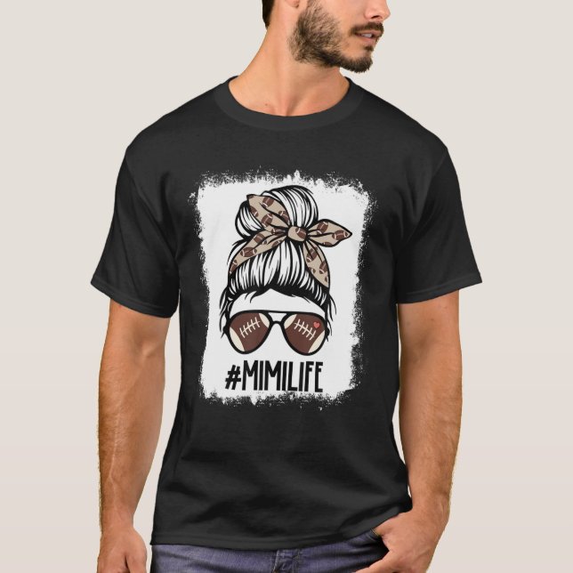 Camiseta Mimi Messy Bun Mimi Life Mãe" (Frente)