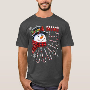 Camiseta Mimi Natal engraçado feminino com Homem de Neve e
