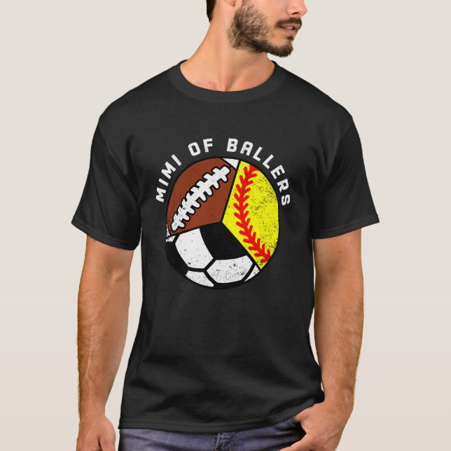 Camiseta Mimi Of Ballers Softball Soccer Football Mimi (Frente)