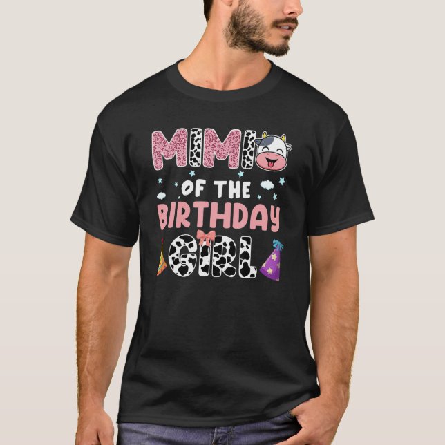 Camiseta Mimi Of The Birthday Girl Farming Barnyard Birthda (Frente)