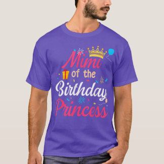 Camiseta Mimi Of The Birthday Princess Cute Mom Mama