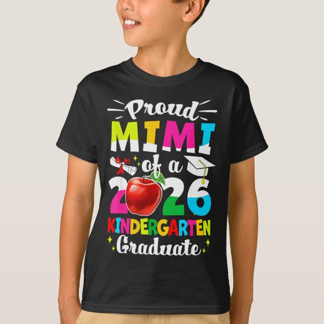 Camiseta Mimi orgulhosa de uma turma de formandos de 2026 (Frente)