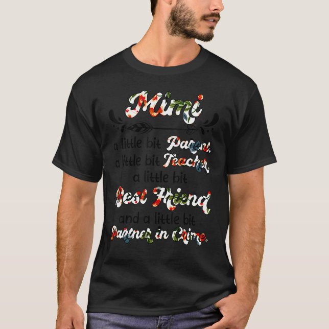 Camiseta Mimi Parceiro De Professores Pais Em Crime (Frente)