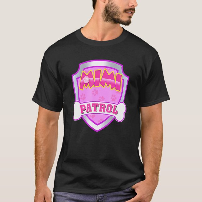 Camiseta Mimi Patrol Dog Mãe Pai Para Homens Mulheres (Frente)