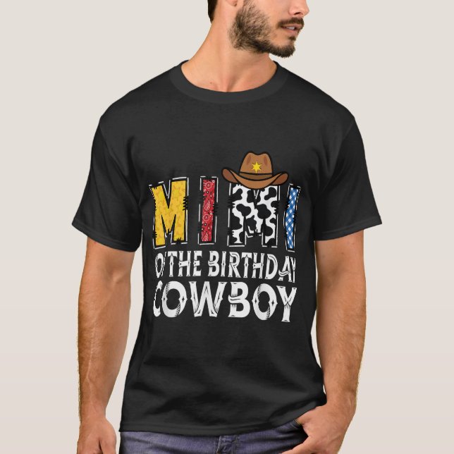 Camiseta Mimi primeiro aniversario Cowboy Ocidental (Frente)