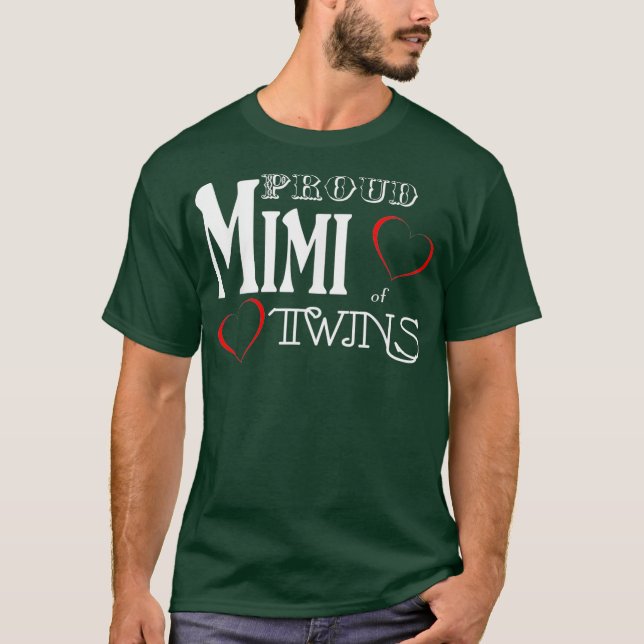 Camiseta Mimi   Proud Mimi of Twins  Grandmother Gift (Frente)
