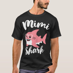 Camiseta Mimi Shark Dia de as mães Vovó Engraçado