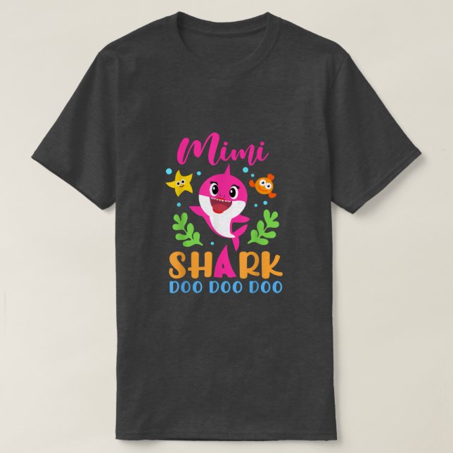 Camiseta Mimi Shark Shirt Mimi Shark Lover Family Mother's  (Frente do Design)