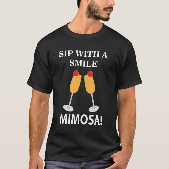 Camiseta Mimosa Sip Com Um Sorriso Mimosa (Frente)