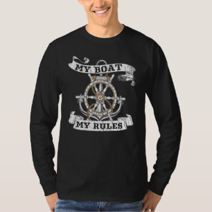 Camiseta Min Boot Meine Regras Capitão Navegando