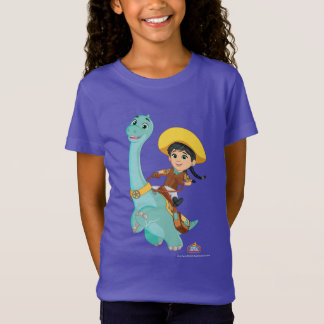 Camiseta Min & Clover | Feliz Cowgirl e Brontosaurus Ride