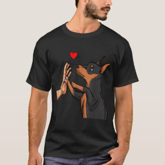Camiseta Min Pin Love Miniature Pinscher Dog Mãe Meninas