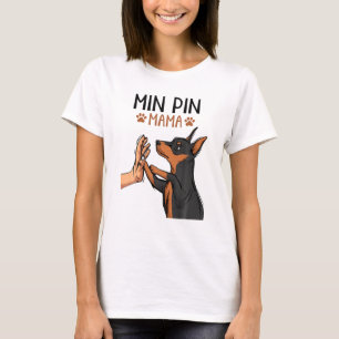 Camiseta Min Pin Mamãe Bonita Miniatura Cachorro Cachorro M