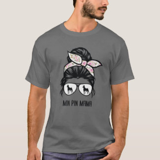Camiseta Min Pin Mamãe Mmm Cabelos Mãos Mmm Pinsc Miniatura