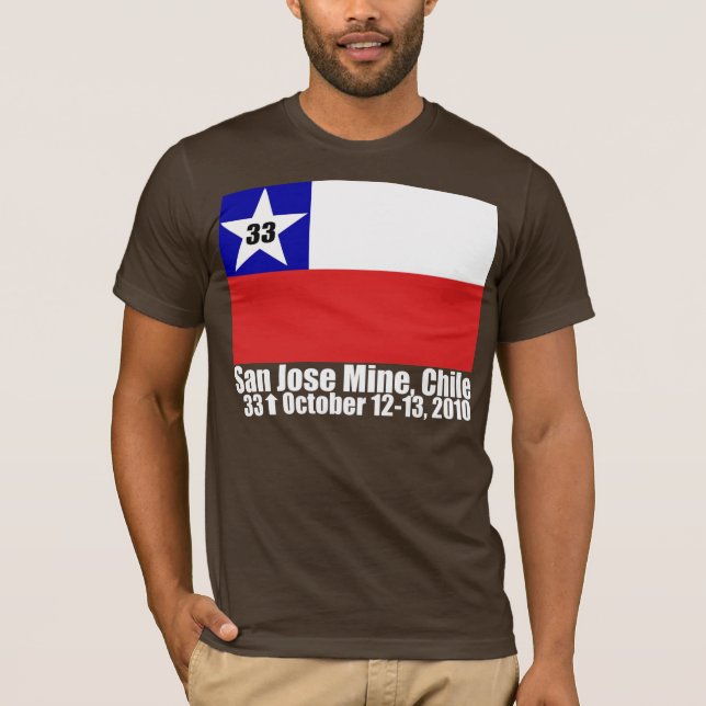 Camiseta Mina de San Jose, salvamento do mineiro do Chile - (Frente)