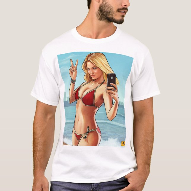 Camiseta Mina de Selfie Costeira (Frente)