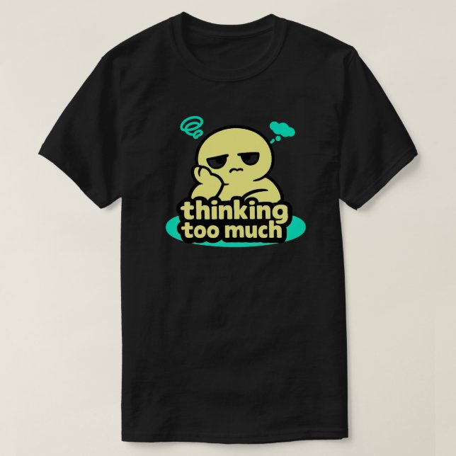 Camiseta Mind in Circles – Cute Overthinking Humor (Frente do Design)