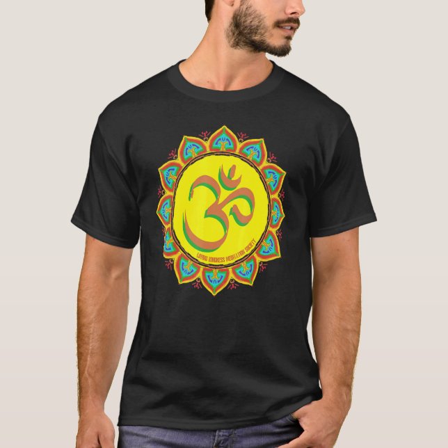 Camiseta Mindfulness Om Ohm Mandala Buddhism Yoga Meditatio (Frente)