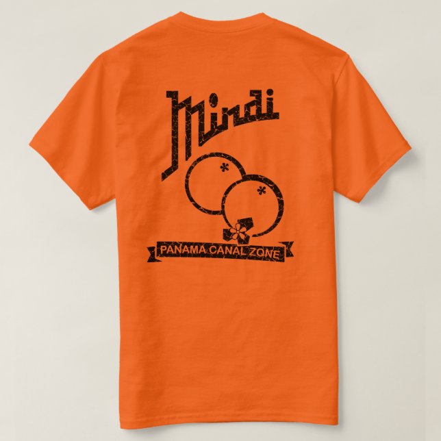 Camiseta Mindi intervalos PCZ (textura) (Verso do Design)