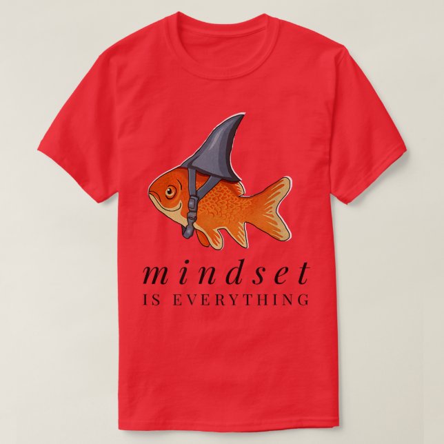 Camiseta Mindset Citação Motivacional Tuta Goldfish (Frente do Design)