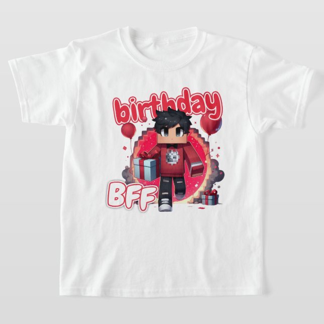 Camiseta Minecraft Aphmau, Birthday BFF, BF, Legal Boy Aaro (Postura )