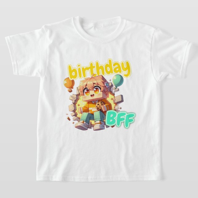 Camiseta Minecraft Aphmau, Melhor Amigo de Birthday, Cute N (Postura )