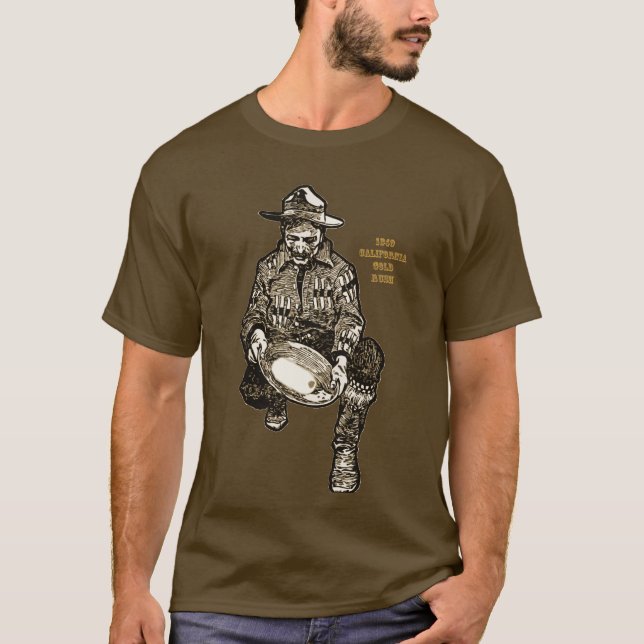 Camiseta Mineiro 1849 da febre do ouro de Califórnia (Frente)