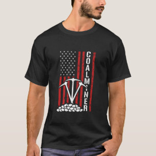 Camiseta Mineiro de Carvão da Bandeira Americana