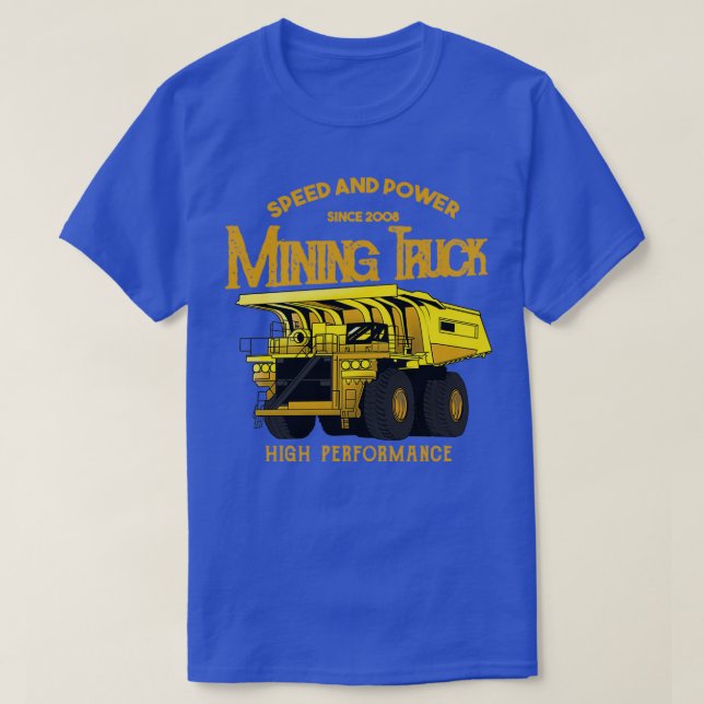 Camiseta Mineração de Truck Vintage (Frente do Design)