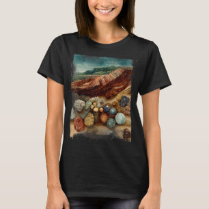 Camiseta Minerais Gems e Cristais Rock Collecting Geology