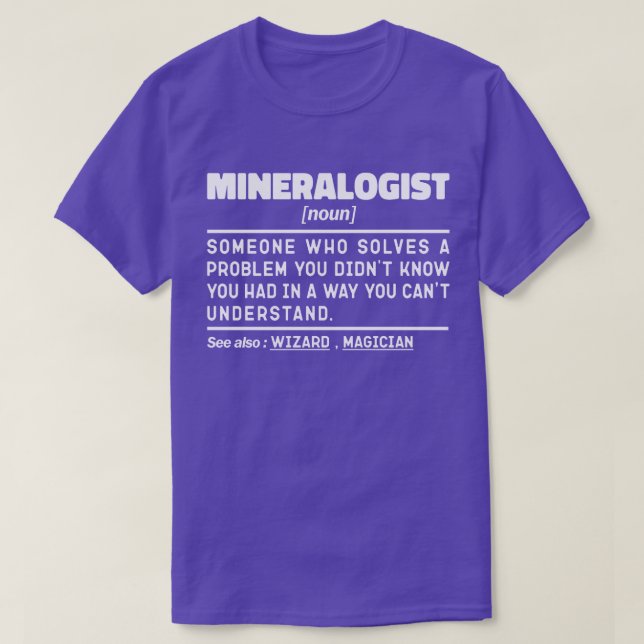 Camiseta Mineralogista Noun Geology Science Lover Legal (Frente do Design)