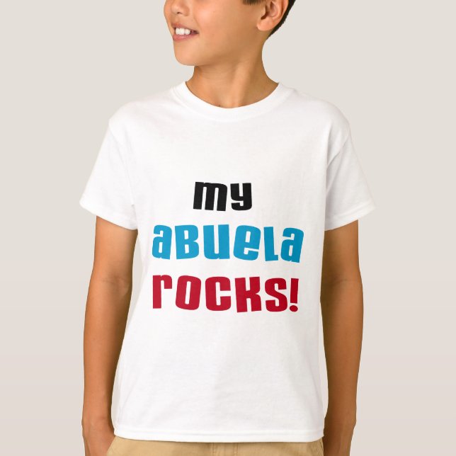 Camiseta Minha Abuela Rocks T-shirts e presentes (Frente)