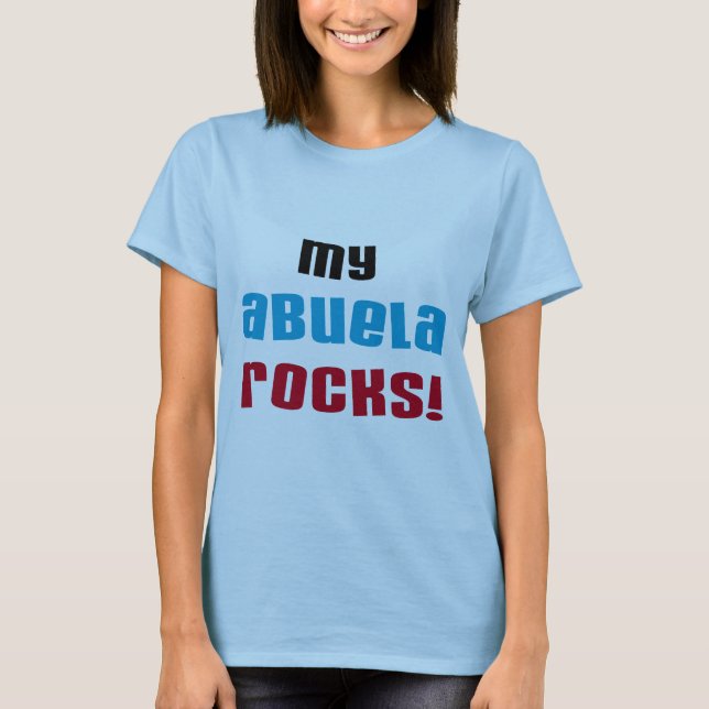 Camiseta Minha Abuela Rocks T-shirts e presentes (Frente)
