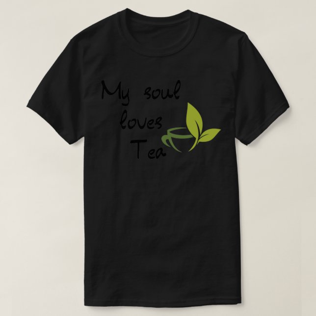 Camiseta Minha alma adora chá (Frente do Design)